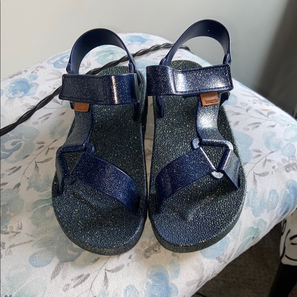 Blue Sport Sandals with Adjustable Straps and Durable Sole
